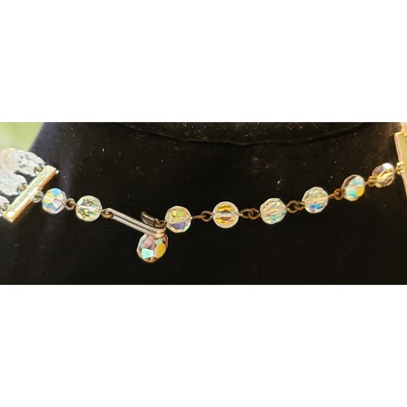 Vintage Vendome Triple Strand Aurora Borealis Crystal Beads In Original Box - Picture 5 of 10